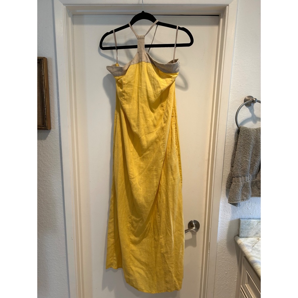 Yellow Halter Maxi Dress